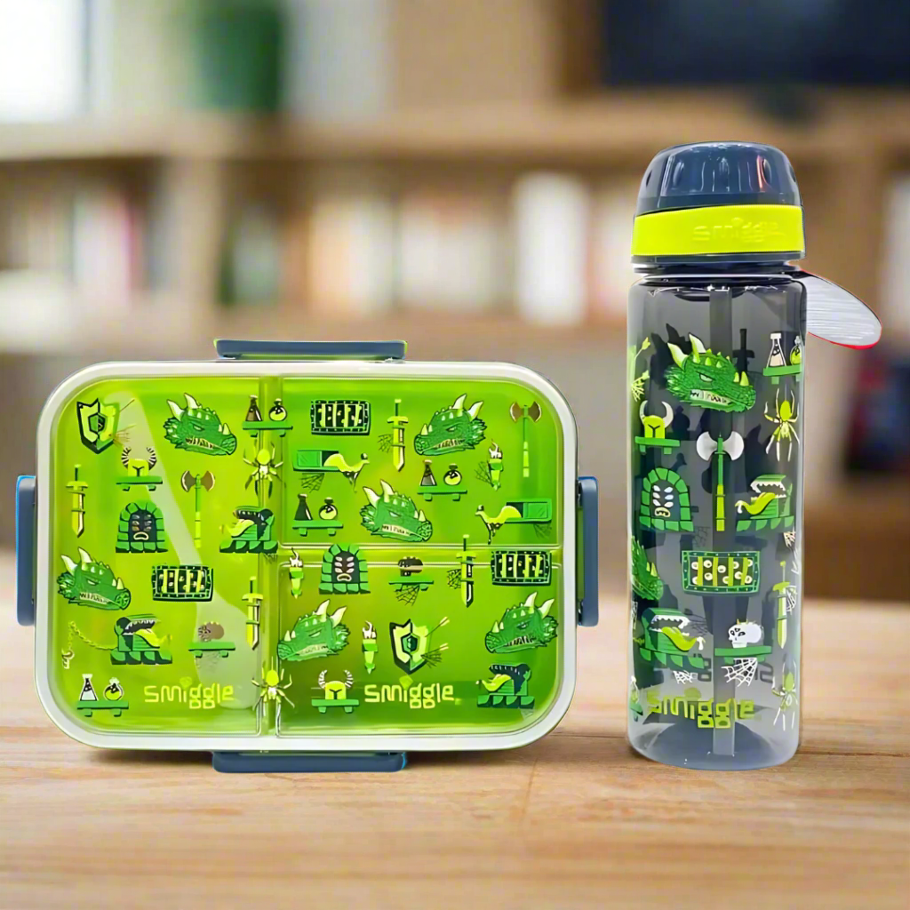 Pack Boite à Repas + Gourde Smiggle Godzilla porte gouter Bureau prix tunisie