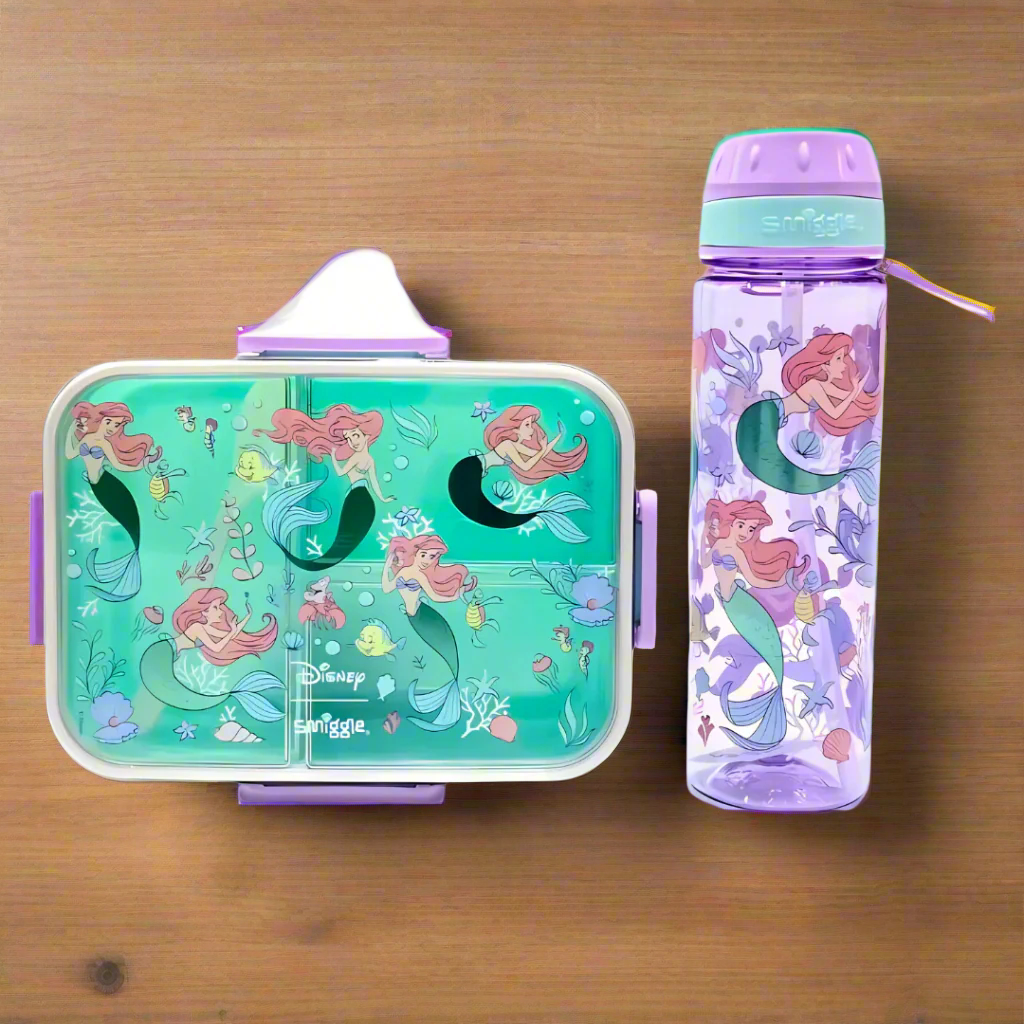 Pack Boite à Repas + Gourde Smiggle Siréne porte gouter Bureau prix tunisie