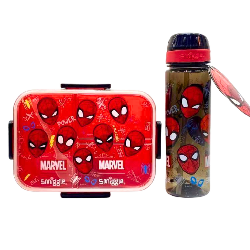 Pack Boite à Repas + Gourde Smiggle Spider man porte gouter Bureau prix tunisie