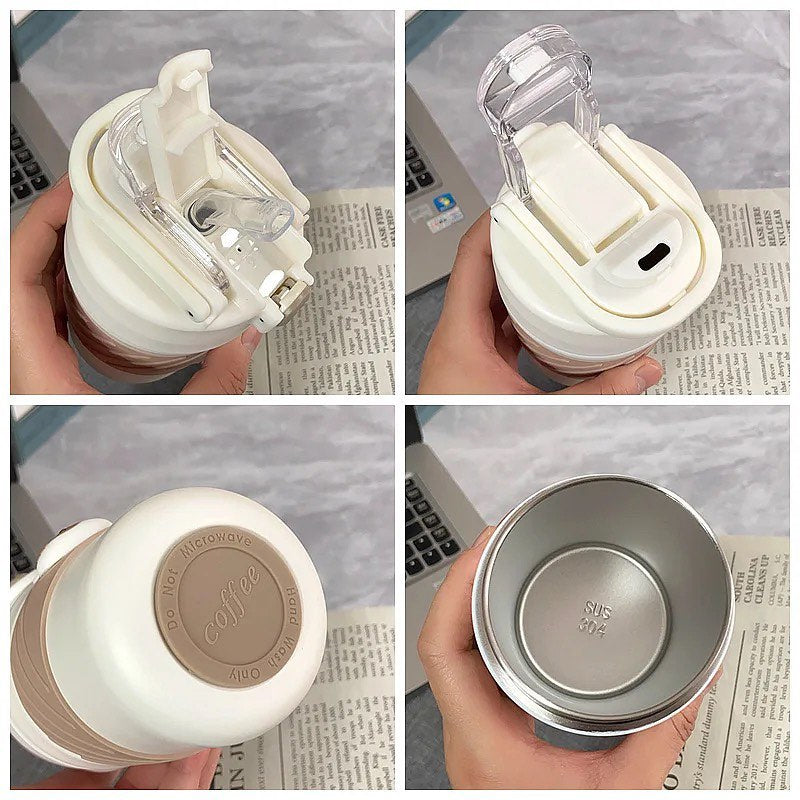 Tasse thermos à café en acier inoxydable - 450ml porte gouter Bureau prix tunisie