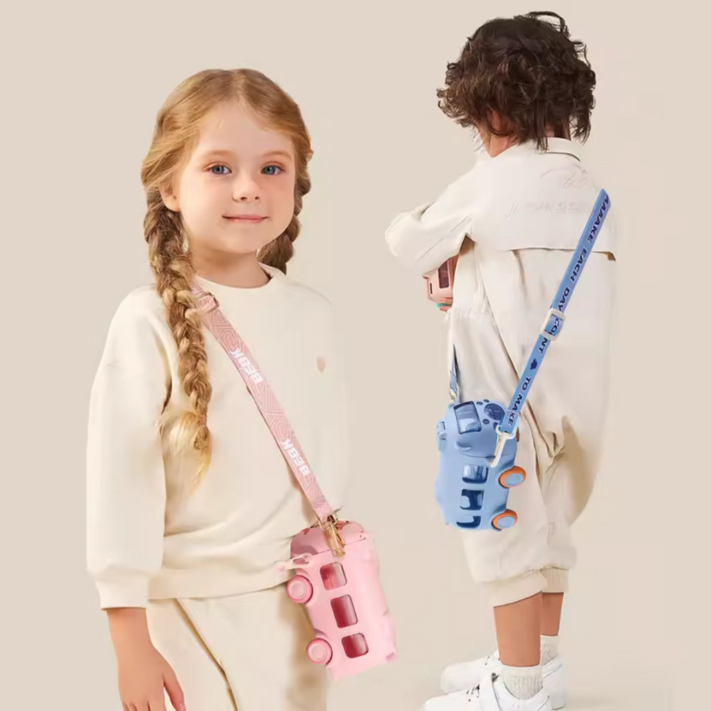 🚌💜 Gourde Voiture 2 en 1 avec Sangle – 500ml 💦✨ porte gouter Bureau prix tunisie