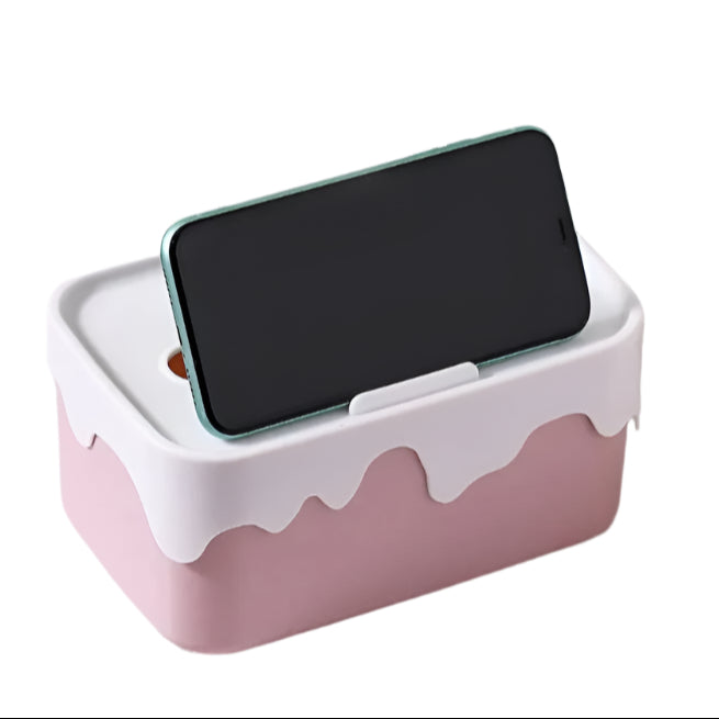 1Pc Serviette Boîte De Rangement Plastique Papier Tiroir Rangement Articles Ménagers Bureau prix tunisie