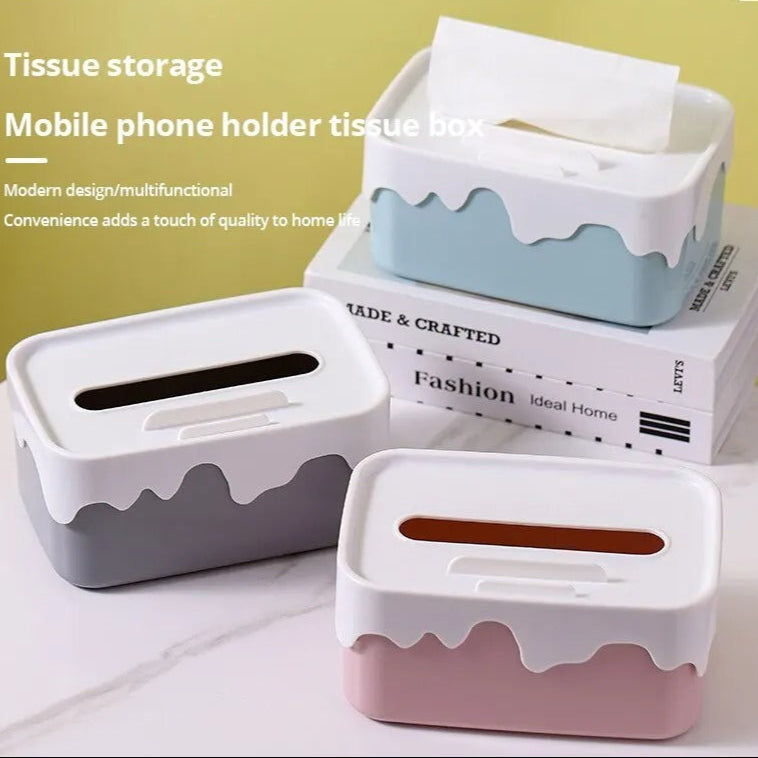 1Pc Serviette Boîte De Rangement Plastique Papier Tiroir Rangement Articles Ménagers Bureau prix tunisie