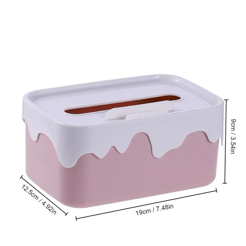 1Pc Serviette Boîte De Rangement Plastique Papier Tiroir Rangement Articles Ménagers Bureau prix tunisie