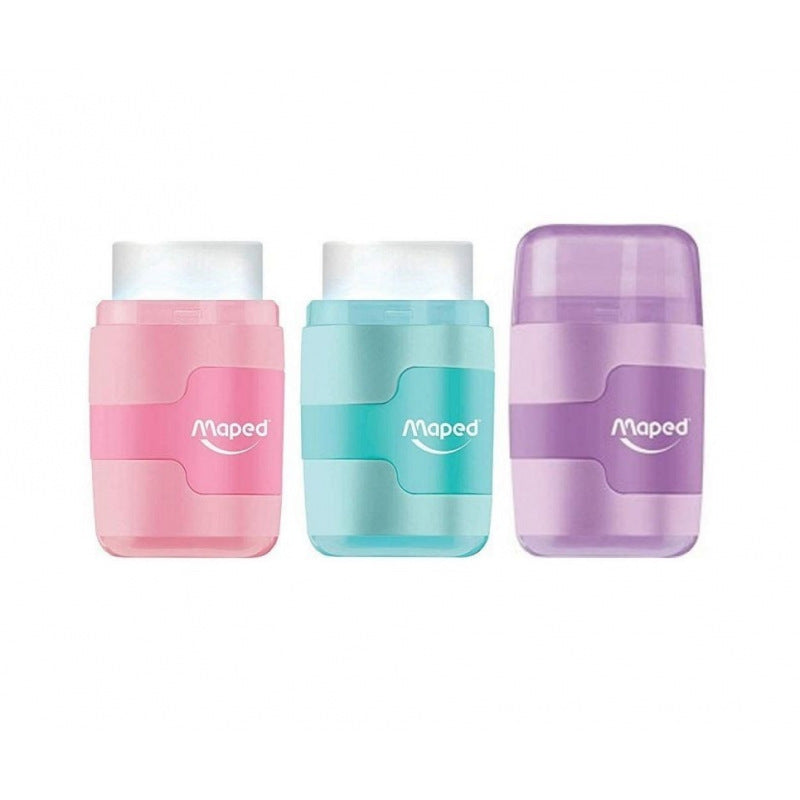 Duo taille-crayons & gomme Maped CONNECT PASTEL Bureau prix tunisie