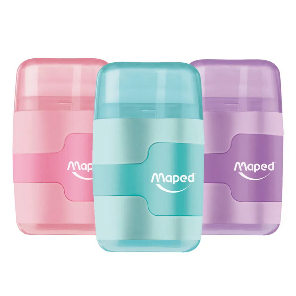 Duo taille-crayons & gomme Maped CONNECT PASTEL Bureau prix tunisie