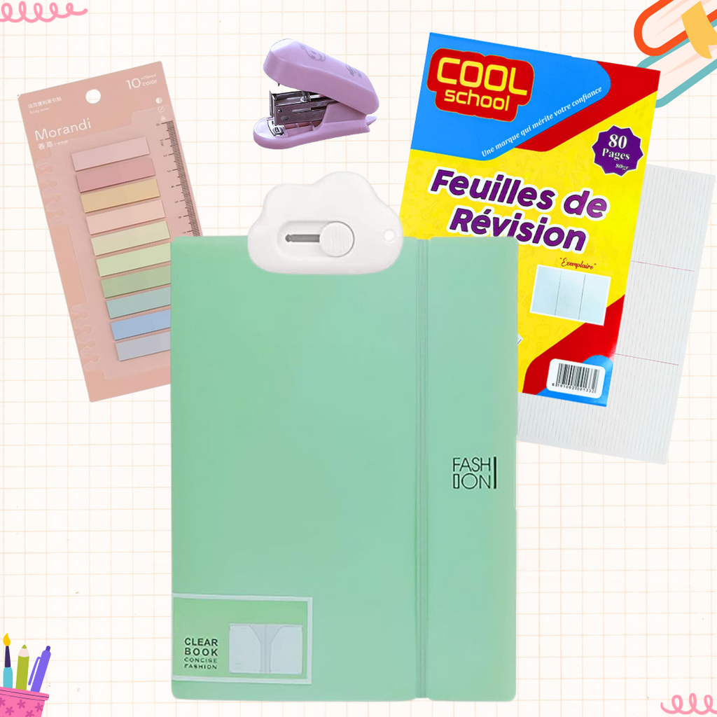 Kit Révision kawaii 📚 Green Bureau prix tunisie