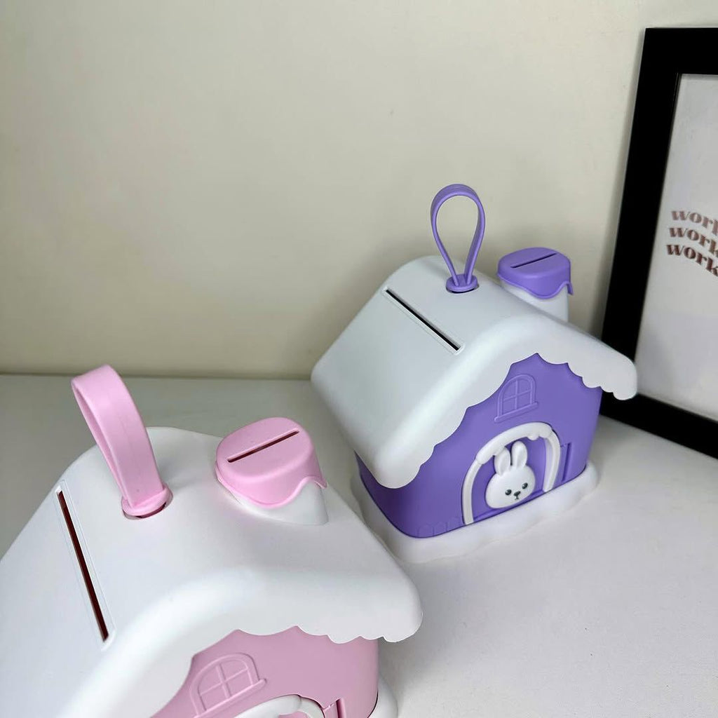 Tirelire en forme de maison violette pour enfants Bureau prix tunisie