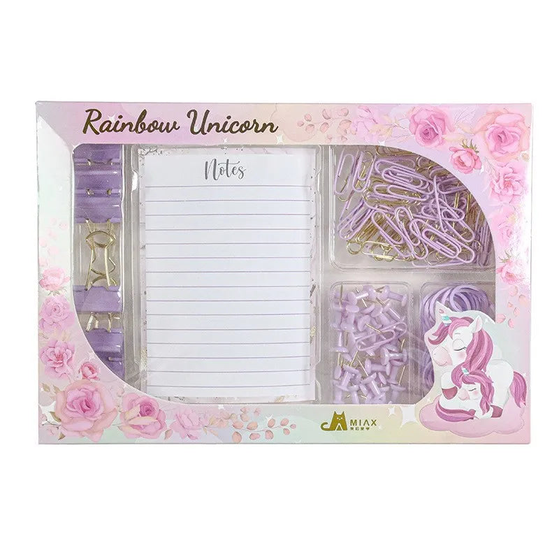 Set de papeterie Rainbow Unicorn – Violet Pastel Bureau prix tunisie