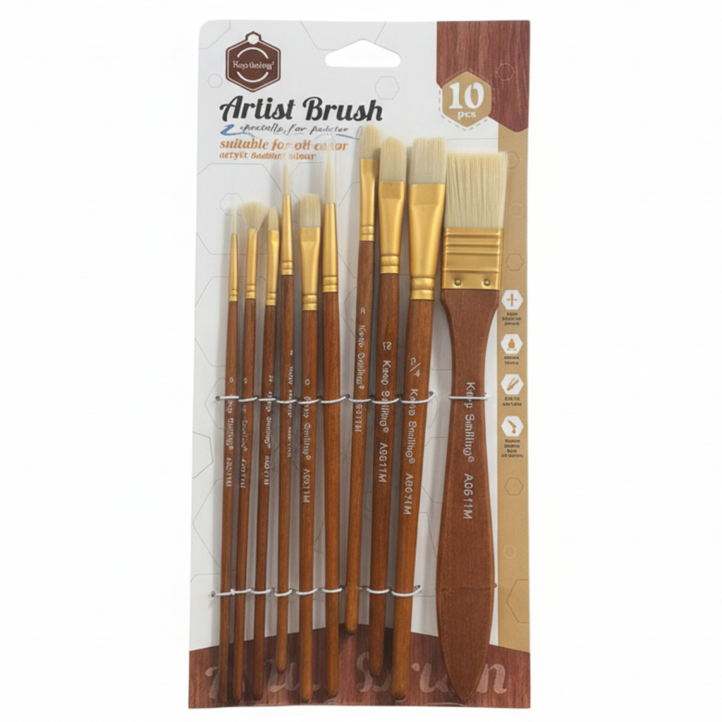 Lot de 6 Pinceaux Polyvalents – Peinture Acrylique, Huile & Aquarelle beaux-arts prix tunisie