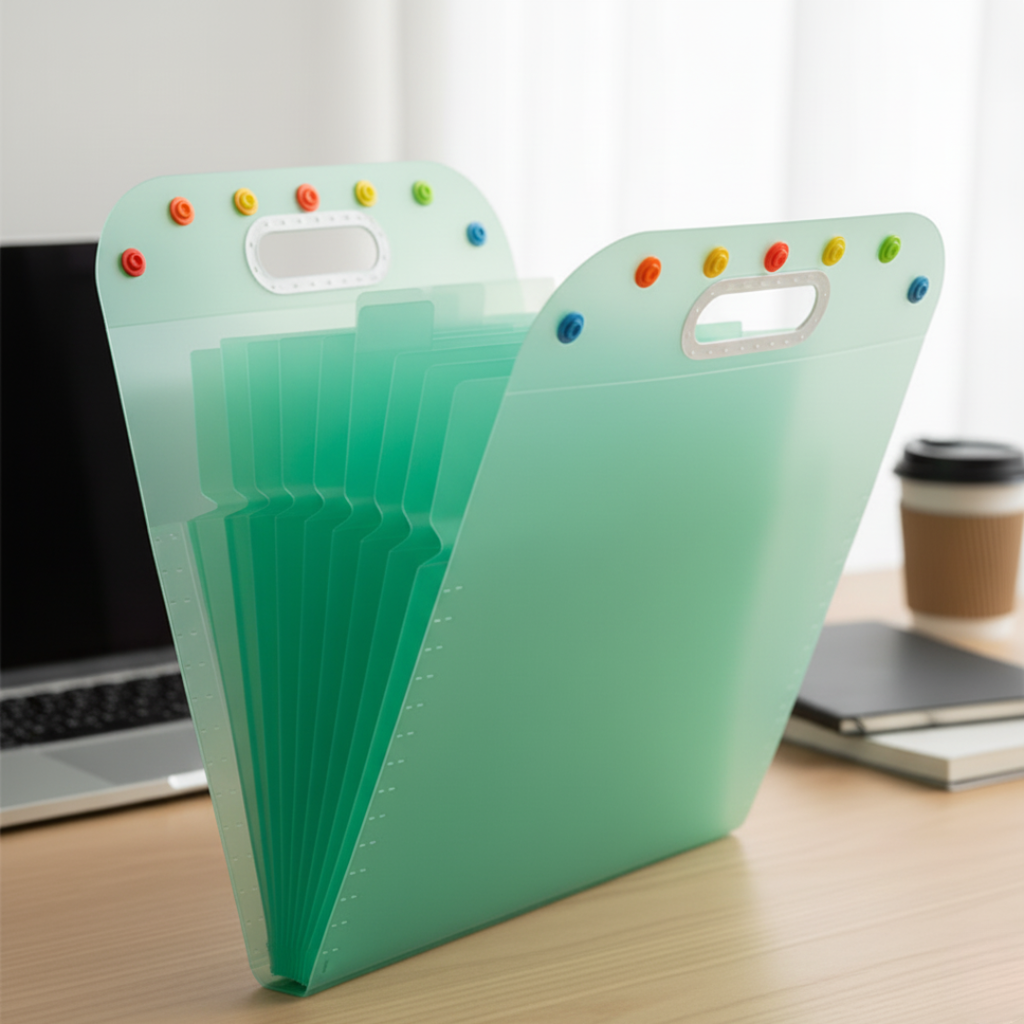 Classeur Accordéon Extensible A4 – Trieur de Documents Portable Vert Bureau prix tunisie