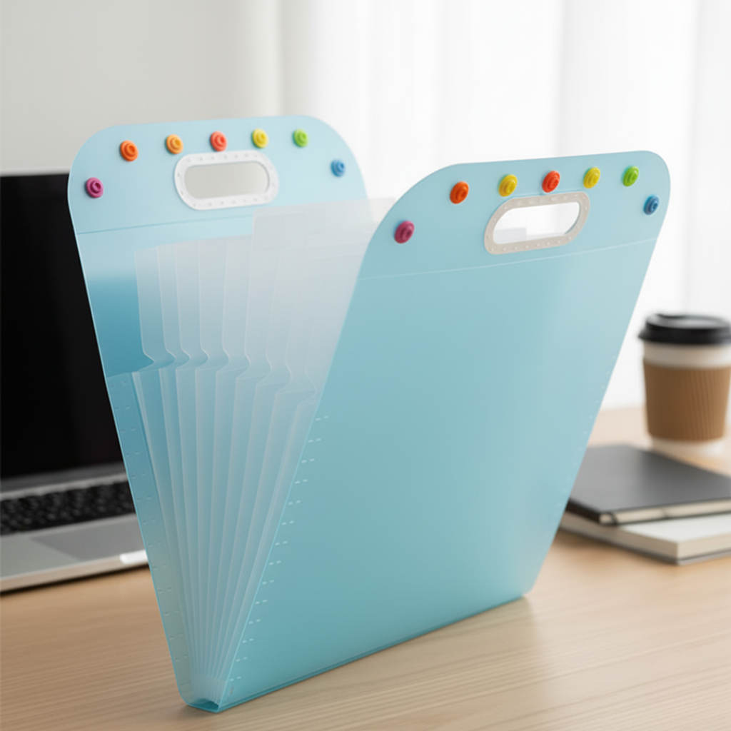 Classeur Accordéon Extensible A4 – Trieur de Documents Portable sky blue Bureau prix tunisie