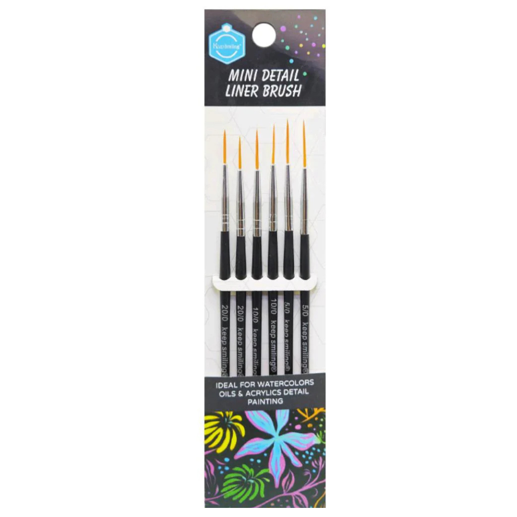 6 Pinceaux Mini Détail KeepSmiling – Précision Fine pour Acrylique, Huile & Aquarelle beaux-arts prix tunisie