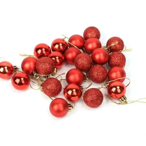 4 boules de Noël assorties Rouge Décoration Noel prix tunisie
