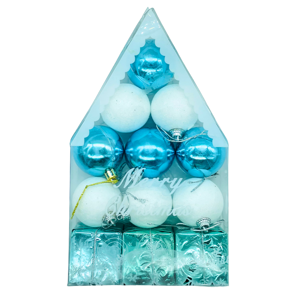 Boite de 9 Boules Bleu Ciel Décoration Noel prix tunisie