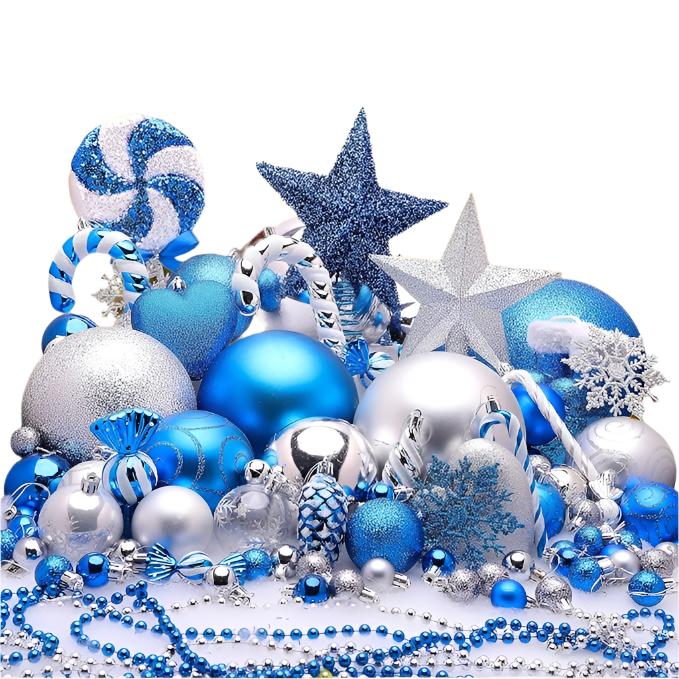 Boite de 9 Boules Bleu Ciel Décoration Noel prix tunisie