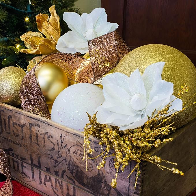 Boite de 9 Boules Gold Décoration Noel prix tunisie