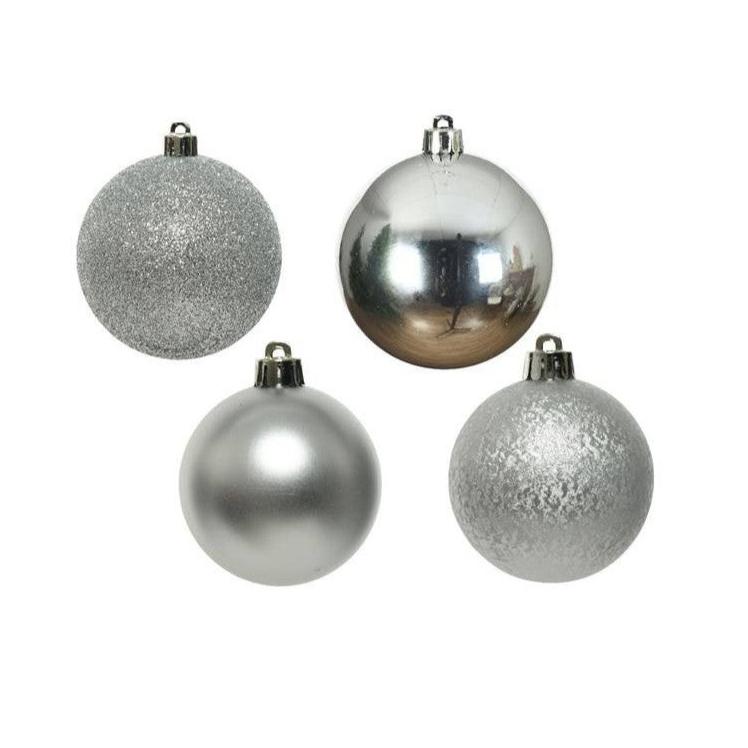 Boule de Noël Argent (Boite 6) Décoration Noel prix tunisie