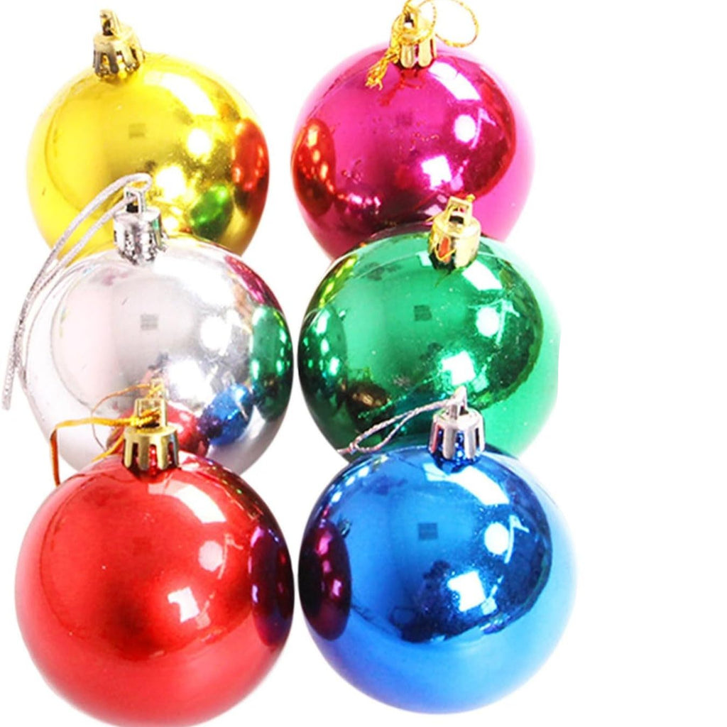 Boule de Noël coloré (Boite 6) petite Taille Décoration Noel prix tunisie