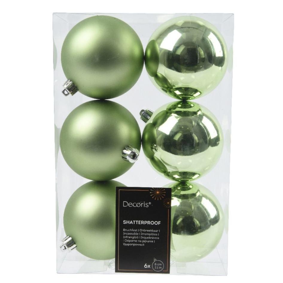 Boule de Noël Vert (Boite 6) Décoration Noel prix tunisie