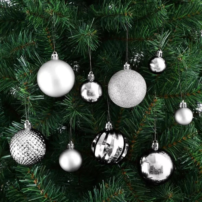 Boules de Noël Argent (Boite 8) Décoration Noel prix tunisie