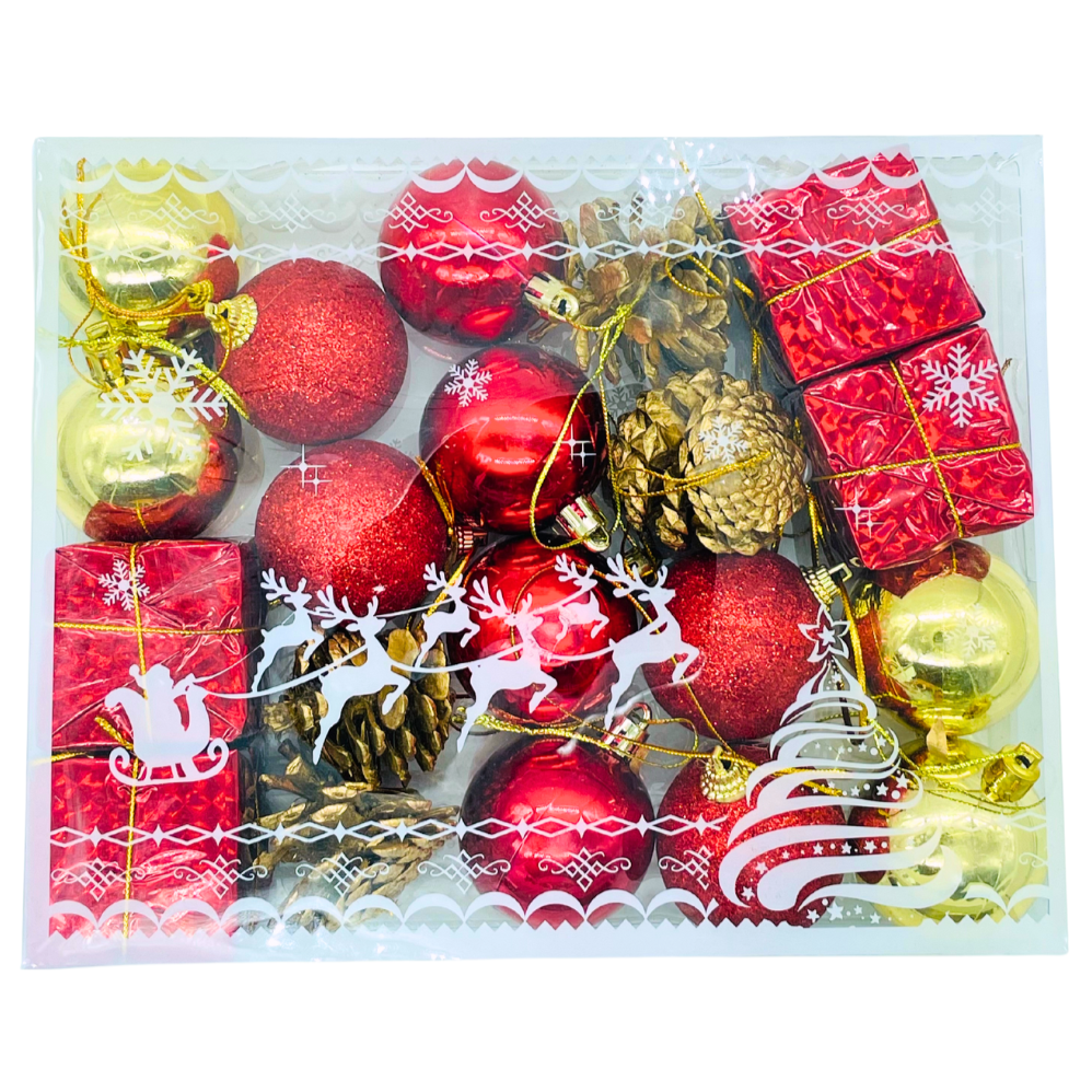 GRAND BOITE D'ACCESSOIRE DECO NOËL ROUGE Décoration Noel prix tunisie