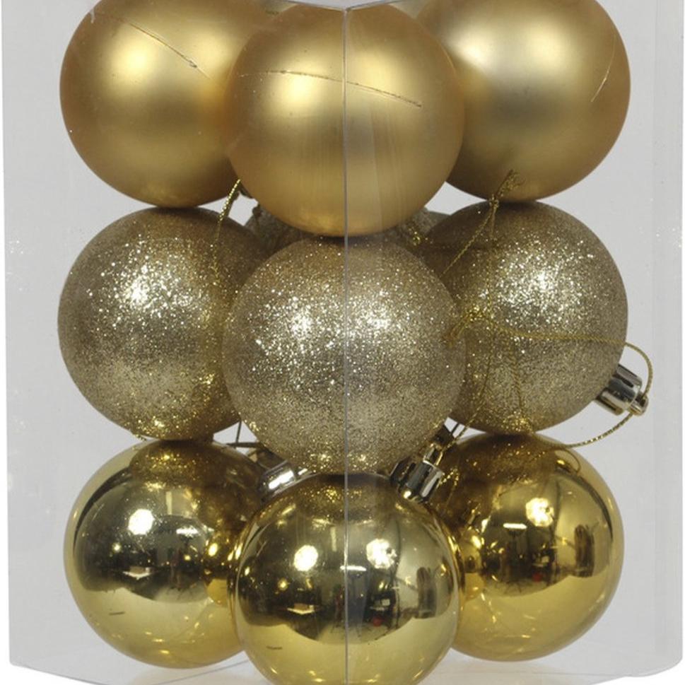 Grande Boule de Noël Gold boite de 12 Décoration Noel prix tunisie