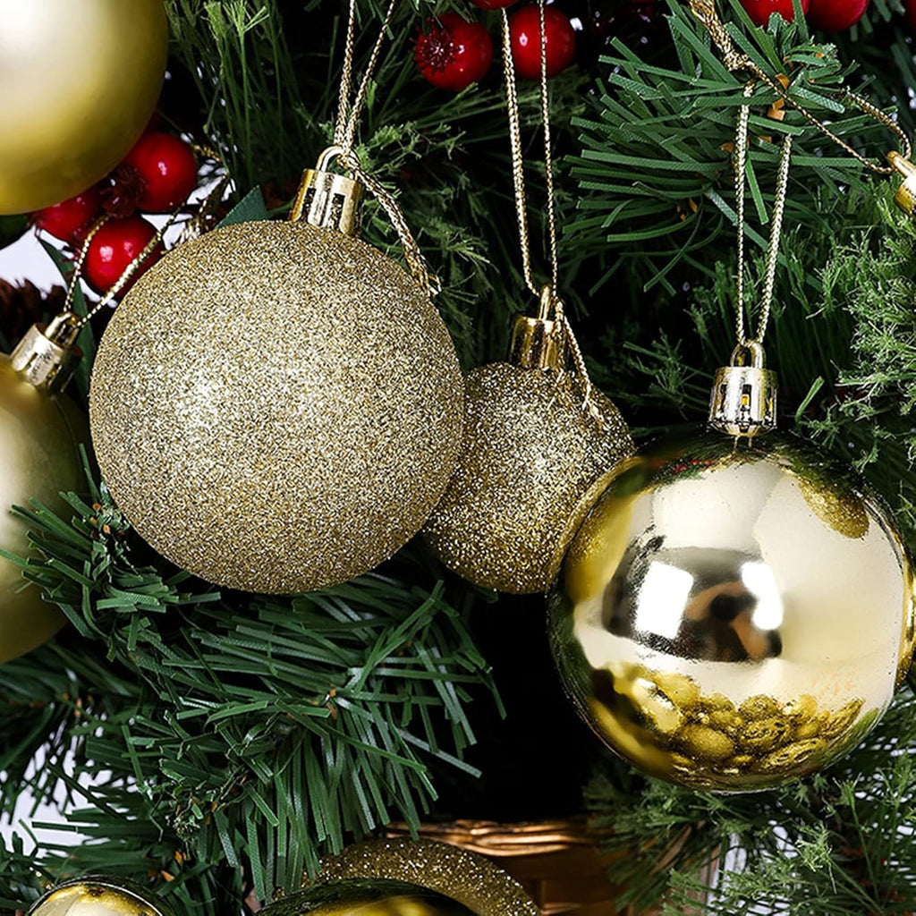 Grande Boule de Noël Gold boite de 12 Décoration Noel prix tunisie