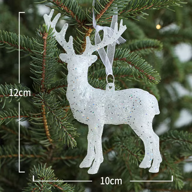 Guirlande de rennes à paillettes argentées pour décoration de Noël, fêtes de vacances Décoration Noel prix tunisie