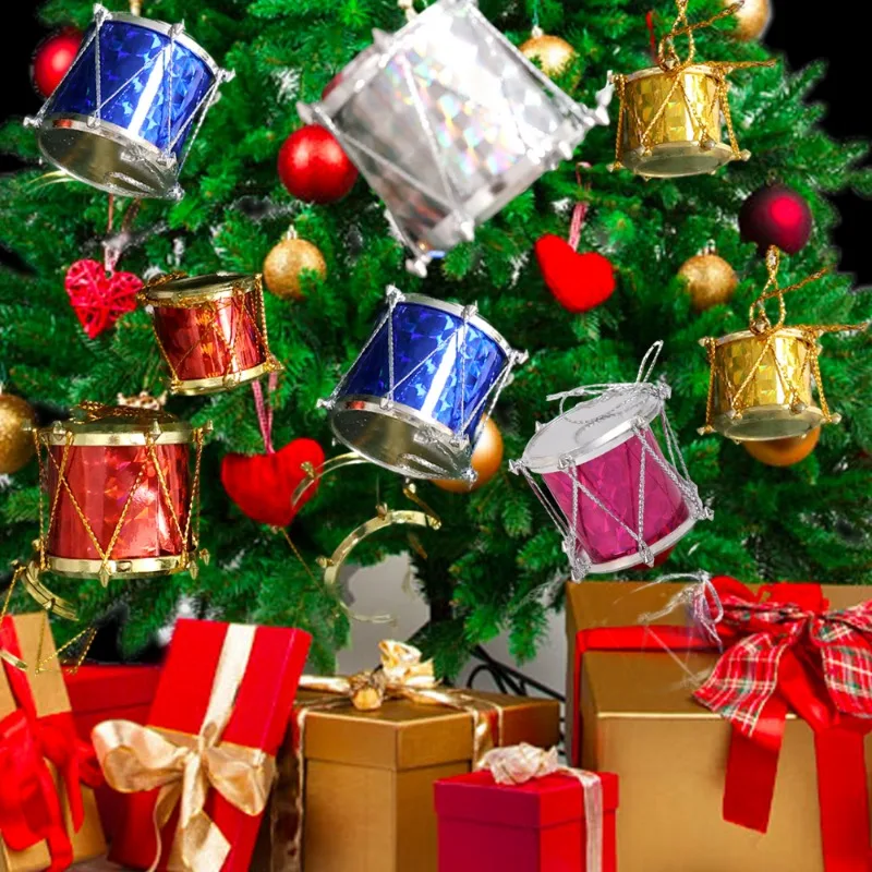 Mini pendentif tambour pour arbre de Noël (12 piéces) Décoration Noel prix tunisie