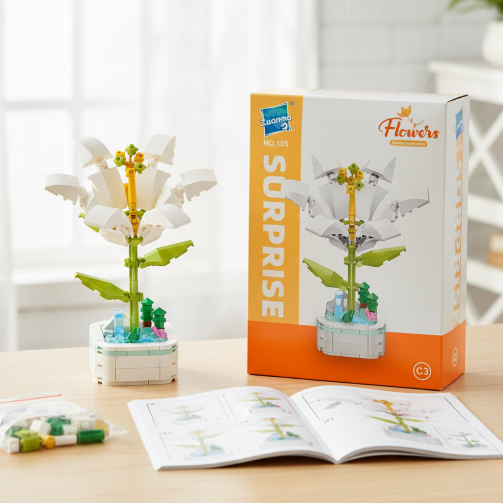 Puzzle en briques Décoratif Surprise🎍 Orange jeux prix tunisie