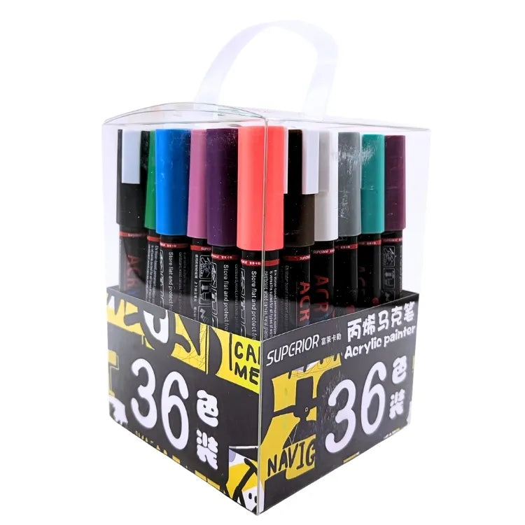 Lot de 36 Marqueurs Peinture Acrylique – Couleurs Vives & Durables beaux-arts prix tunisie