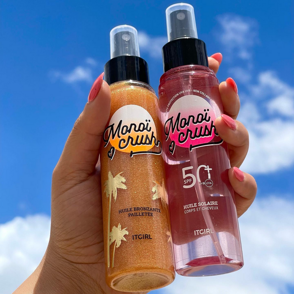 Pack Maxi Monoï Crush : Huile bronzante + Huile SPF50 + Sac Maxi beauty ITGIRL prix tunisie