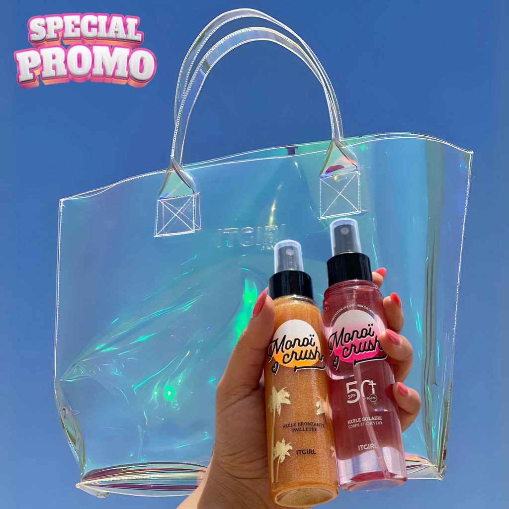 Pack Maxi Monoï Crush : Huile bronzante + Huile SPF50 + Sac Maxi beauty ITGIRL prix tunisie
