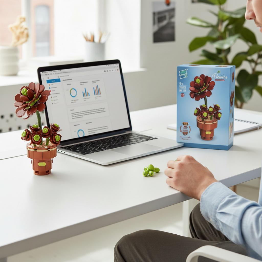 Puzzle en briques Décoratif - Cactus🌵🎍 jeux prix tunisie