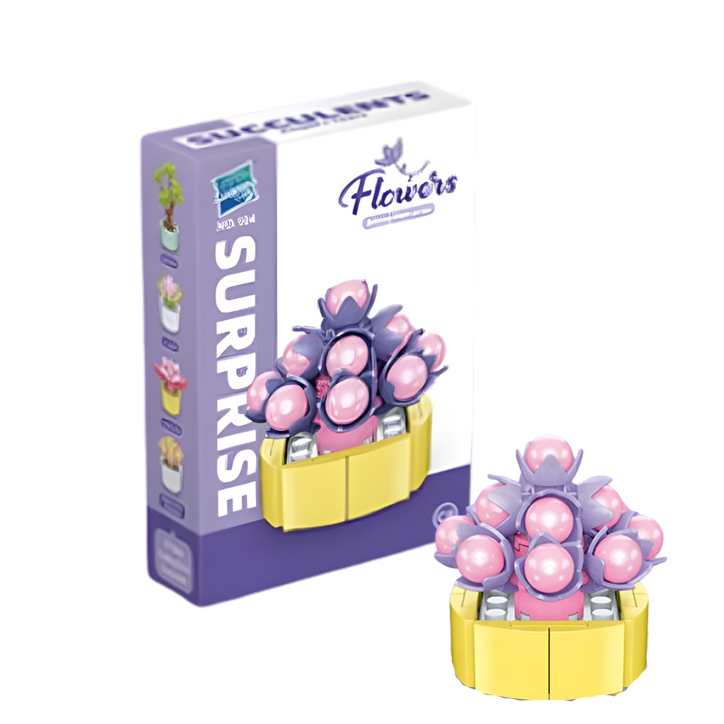 Puzzle en briques Décoratif - Pot de Fleur🎍 Violet jeux prix tunisie