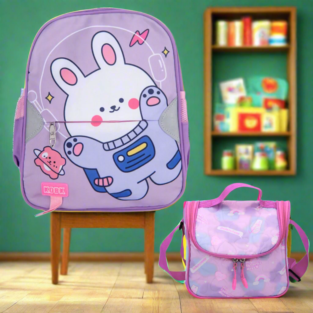 Pack Sac à Dos + porte gouter "Lapin Astronaute" préparatoire maisonpromotion prix tunisie