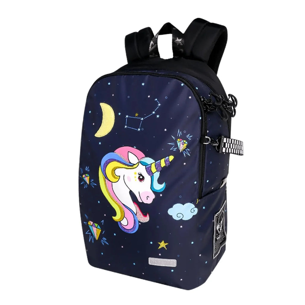 Sac à Dos File - Élégance Florale Unicorne Noir Oneaday prix tunisie