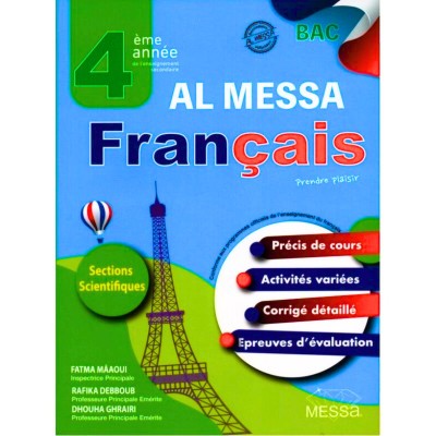 AL MESSA - FRANCAIS - 4EME SECTION SCIENTIFIQUES, lycee parascolaire prix tunisie